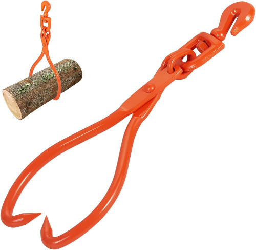 VEVOR Log Skidding Tongs, 18 inch 2 Claw Log Lifting Tongs, Heavy Duty Rotating Steel Lumber Skidding Tongs, 772 lbs/350 kg Loading Capacity, Log Lifting, Handling, Dragging & Carrying Tool New In Box $89