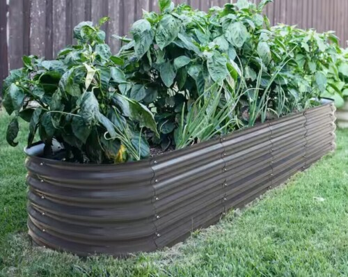 VEIKOUS Dark Gray Galvanized Steel Raised Garden Bed 9-in-1 Planter Box Outdoor, 96 in. L x 24 in. W x 17 in. H New In Box $299