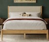 Wade Logan Besan Queen Solid Wood Boucle Upholstered Headboard Bed Frame New Open Box $1199