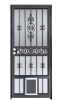 Grisham Pet Passage 36 in. x 80 in. Black Gloss Left Hand/Outswing Steel Strom Security Door New in Box $1099
