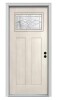 Jeld-Wen 36 in. x 80 in. Primed Left-Hand 1-Lite Craftsman Carillon Fiberglass Prehung Front Door with Brickmould New in Box $1099