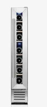 Yeego - 7-Bottle Wine Cooler Refrigerator &ndash; Built-in & Freestanding Compressor Fridge with UV Glass Door, 40-65&deg;F - Stainless Steel New in Box $599