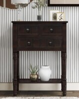 Charlton Home Storage Drawers Wood Accent Chest in Espresso New In Box $299