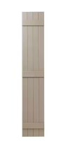 Ply Gem 15 in. x 81 in. Polypropylene 4 Board Closed Board and Batten Shutter Pair in Pebblestone Clay New in Box $299