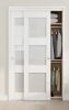 Home Worthy 48" x 80" White Frosted Glasses Pantry Closet Sliding Doors With Hardware & Handles New in Box $599