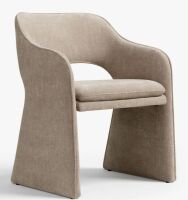 Latitude Run 19" Seat Height Waterproof Upholstered Fabric Dining Armchair -Beige / Khaki Assorted Colors $699