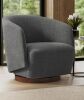 Wade Logan Caysey Boucle Swivel Accent Chair in Gray New in Box $799