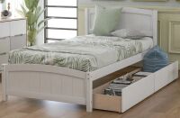 Noibad Twin size Platform Bed with Two Drawers, White New in Box $399