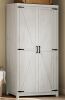 Gracie Oaks Bishock 71" H Manufactured Wood Armoire with Hanging Rod New in Box $499