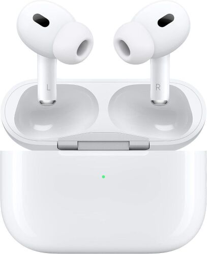 Apple AirPods Pro (2nd Gen) Wireless Earbuds, Up to 2X More Active Noise Cancelling, Adaptive Transparency, Personalized Spatial Audio MagSafe Charging Case (Lightning) Bluetooth Headphones for iPhone, New in Box Factory Sealed $399