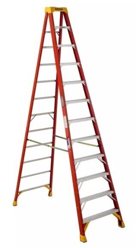 Werner Series 6200 115 in. x 12 ft. Single Sided Fiberglass Step Ladder $599