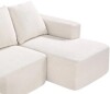 VEVOR High Rebound Sponge and Density, Upholstered Corduroy Corner Chaise, Beige New in Box $599