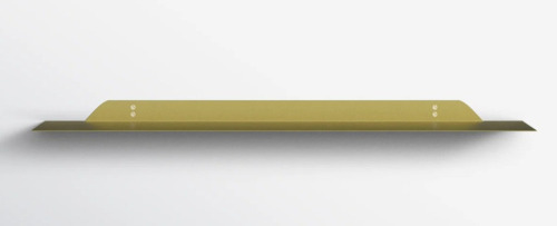 AllModern Maja Metal Floating Shelf, 1.75" H x 36" W x 6" D, Gold New In Box $199