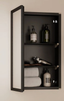 Ebern Designs Recessed or Surface Medicine Cabinet with Mirror Easy Assembly Aluminum Framed Tempered Glass, 24" H x 14" W x 5" D New In Box $499