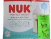 NUK Perfect Match Baby Bottles - Medium Flow - 8oz/3pk: BPA-Free, Silicone Nipple New In Box - 2