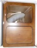Millwood Pines Solid Wood Nightstand, 10 Inch Narrow Walnut Nightstand with Drawer & Open Storage Shelf, Mid Century Modern Small Bedside Table for Bedroom New Shelf Pull $299 - 2
