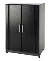 ClosetMaid Utility 24 in. W x 37 in. H x 18.63 in. D 3-Shelf Laminated Particle Board Freestanding Cabinet in Black New In Box $299