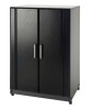 ClosetMaid Utility 24 in. W x 37 in. H x 18.63 in. D 3-Shelf Laminated Particle Board Freestanding Cabinet in Black New In Box $299