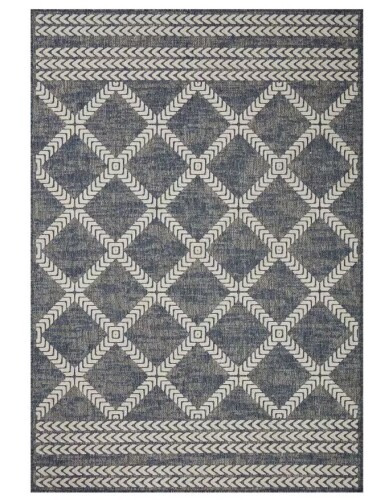 Loloi Rainier RAI-05 11'6" x 15' Denim and Ivory Indoor/Outdoor Area Performance Rug New Shell Pull $1299