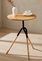 17 Stories Solid Wood End Table, Modern Side Table with FSC Certified Wood & Knotted Metal Frame, Small Accent Couch Sofa Side Table for Living Room Bedroom New In Box $299