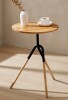 17 Stories Solid Wood End Table, Modern Side Table with FSC Certified Wood & Knotted Metal Frame, Small Accent Couch Sofa Side Table for Living Room Bedroom New In Box $299