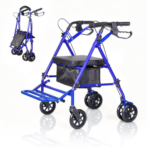 Espiron Optimum Walker for Seniors Rollator Walkers with Seat, 300lb Capacity 8'' All Terrain Wheels, Adjustable Handles Foldable Design New In Box $299