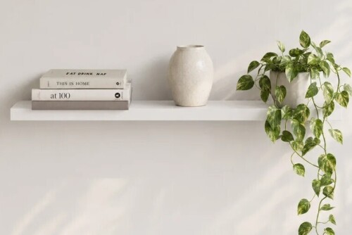 Latitude Run&reg; Avnish Solid Wood Floating Shelf, 1.6" H x 48" W x 8.1" D New In Box $199