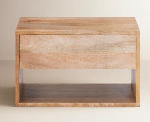 AllModern Reni 1 - Drawer Solid Wood Floating Nightstand in Natural New in Box $499
