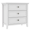 Winston Porter Farmhouse 3 Drawers Nightstand With Wood Besides Table End Table, White, New in Box $399