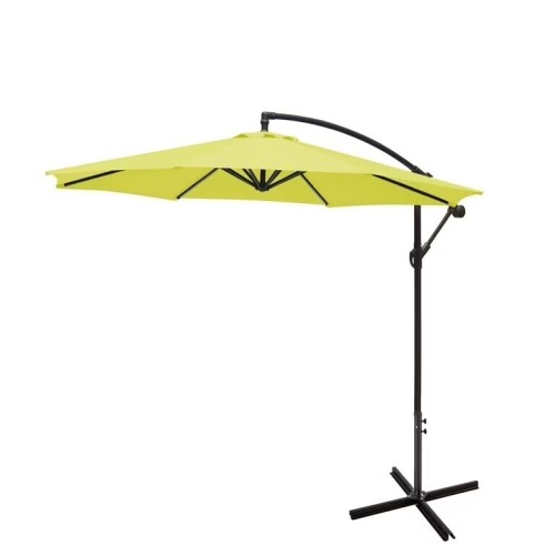 PolyTrends 10' Cantilever Hanging Patio Umbrella, Lime, New in Box $299