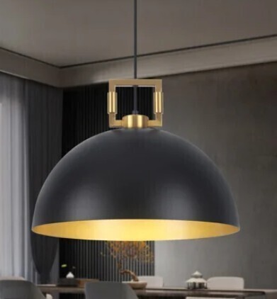 Mercer41 1 - Light 17.71" Modern Industrial Pendant Light for Kitchen Island, Hallway, Dining Room, Bedroom, Cafe New In Box $299