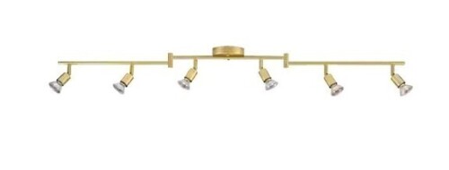 Globe Electric 4 ft. 6-Light Payton Painted Brass Flexible Track Lighting Kit New In Box $299