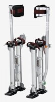 VEVOR Drywall Stilts, 18''-30'' Adjustable Aluminum Tool Stilts with Protective Knee Pads, Durable and Non-slip Work Stilts for Sheetrock Painting, Walking, Taping, Silver New In Box $299