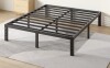 COMASACH 14 inch Queen Bed Frame, Easy Assembly, No Box Spring Needed, Heavy Duty Metal Platform Queen Size, Noise Free, Black $299