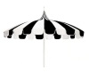 California Umbrella 8.5 ft. White Aluminum Commercial Natural Pagoda Market Patio Umbrella with Push Lift in Black Sunbrella $499