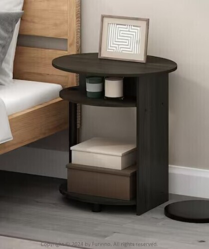 Furinno Tidur Walnut 18.9 in. W Nightstand New In Box $199
