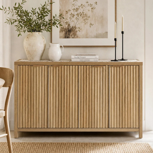 Red Barrel Studio Nicolee 56" Sideboard, Sand Oak, New in Box $399