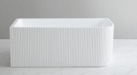KDK HOME 59" x 29" Freestanding Bathtub Left Drain Acrylic Soaking Tub with Pop up Drain & Overflow KH-6LW-1500 New in Box $1899