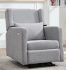 Latitude Run 27.5'' Wide Fabric Zero Clearance Recliner Power Recliner With USB Port, Modern Reclining Chair in Light Gray New in Box $899