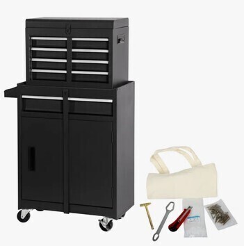 WFX Utility 5-Drawer Rolling Tool Storage Cabinet with Detachable Top Box and 154-Piece Tools Set New in Box $599
