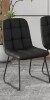 Williston Forge Modern Kitchen Dining Chair, Upholstered Side Chair in Black $299