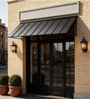 VEVOR Fixed Metal Awning 104 x 36 in, Window Awning Door Canopy, Stable Triangle Steel Frame Awnings for Doors Exterior Rain, Snow & Sunlight Protection for Door Entrance, Windows, Porches, Balconies New in Box $299
