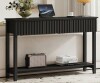 Winston Porter Valdemara 51.18" W Console Table with 3 Drawers and Shelf in Black New in Box $499