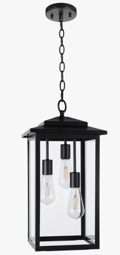 Gracie Oaks Birten 3 - Light 20.9&ldquo; H Outdoor Hanging Lantern New In Box $299
