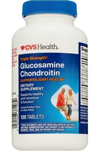 CVS Health Triple Strength Glucosamine Chondroitin Supports Joint Health, 120 Tablets New Best by 8/2028