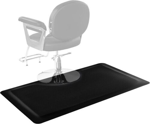 VEVOR Salon Mat for Hair Stylist, 3 x 5 FT Rectangle Salon Chair Mat Anti Fatigue, 1/2" Thickened PVC + NBR Barber Shop Floor Mat with Round Cut Out, Anti-Trip Beveled Edges & Non-Slip Bottom New In Box $99