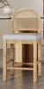 Laurel Foundry Modern Farmhouse&reg; Judd 24.50'' Seat Height Modern Rustic Rubberwood Counter Stool With Upholstered Seat And Handwoven Rattan Back New In Box $399