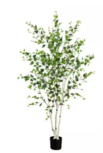 Nearly Natural 7 ft. Artificial Birch Tree with Real Touch Leaves New In Box $299