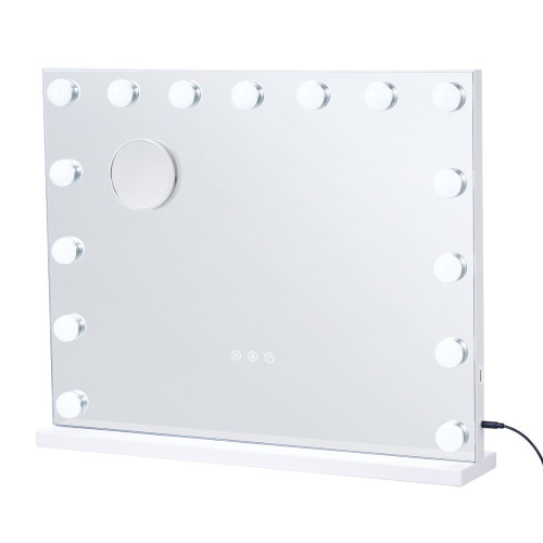 Wrought Studio&trade; Hollywood Vanity Mirror With Lights w/ USB Desktop Wall-Mount, 26" x 22" New In Box $199