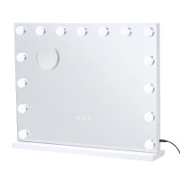 Wrought Studio&trade; Hollywood Vanity Mirror With Lights w/ USB Desktop Wall-Mount, 26" x 22" New In Box $199